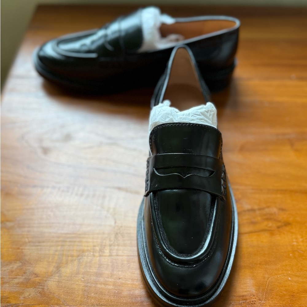 Madewell Vernon Black Leather Loafers - Picture 2 of 4